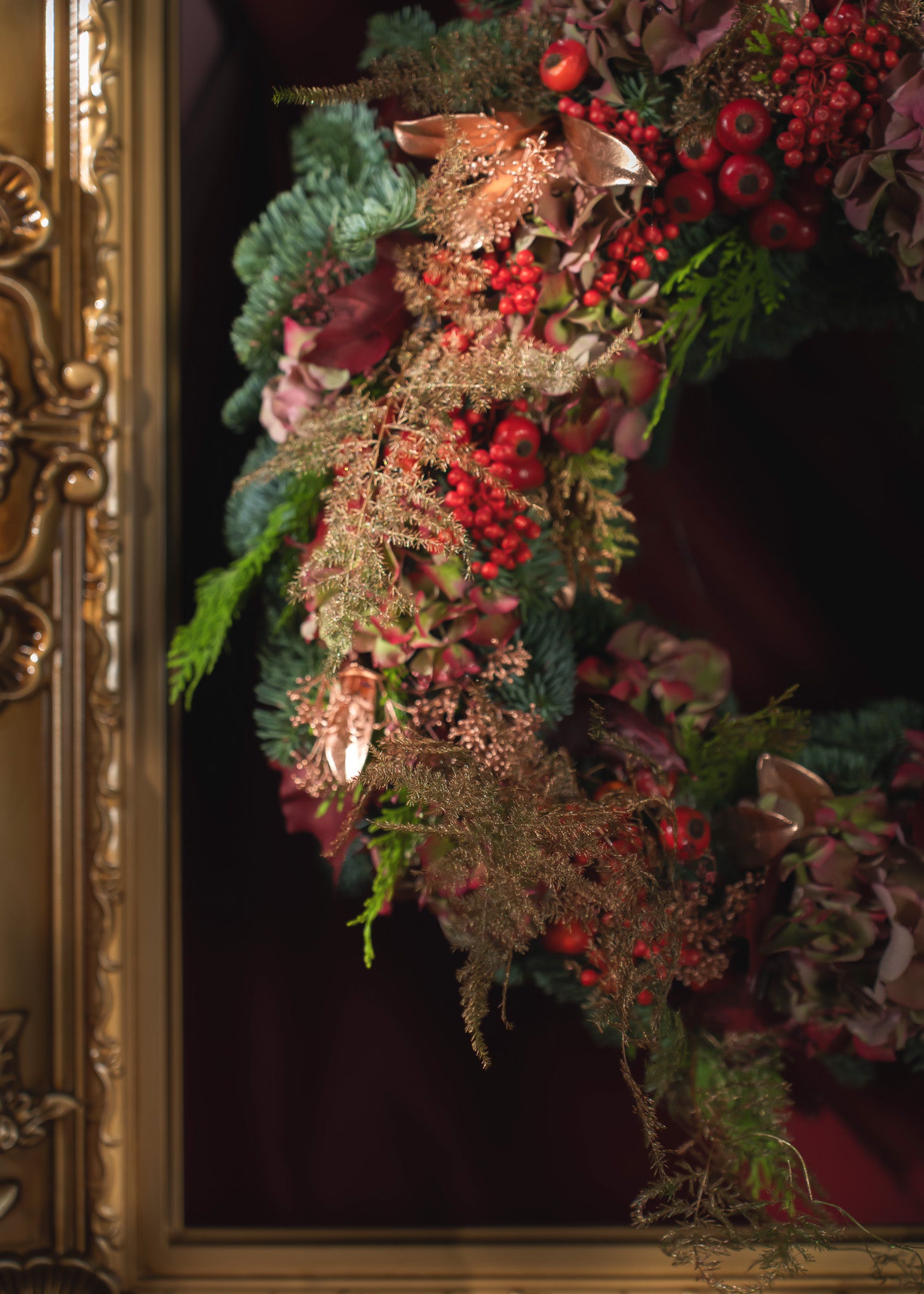Claret Christmas Wreath