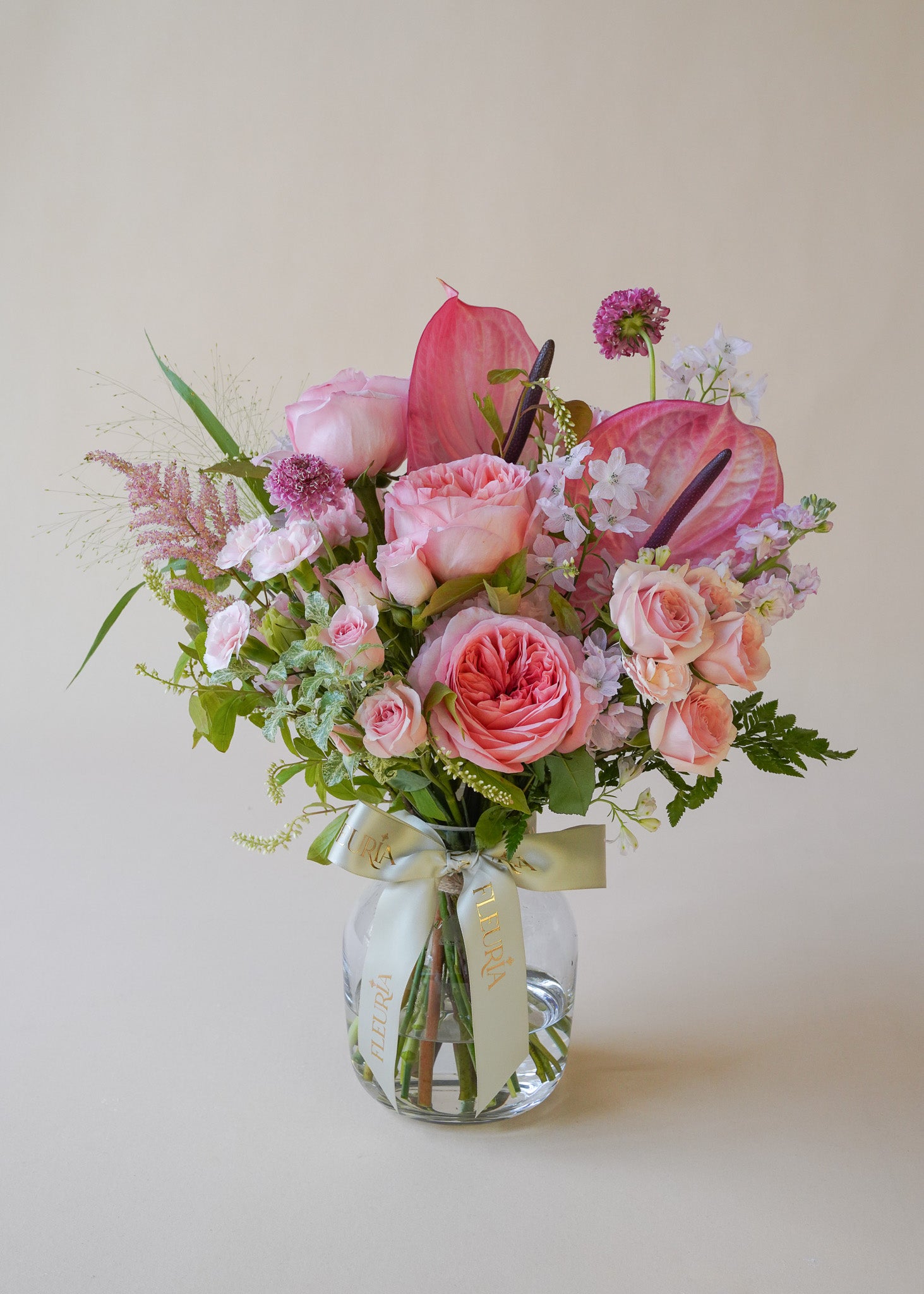 Blushing Beauty in Vase