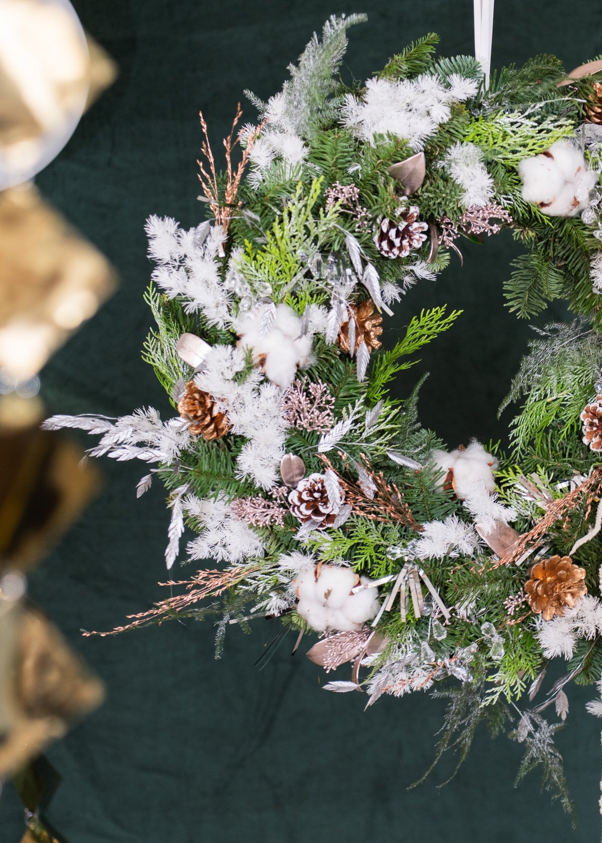 Gilded Garland Christmas Wreath