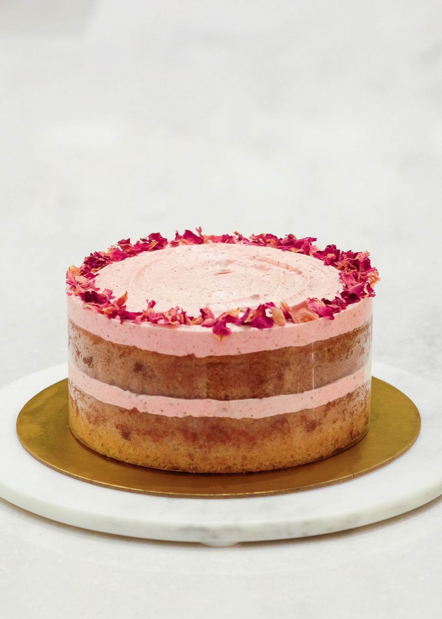 Kulfi Rose Naked Cake