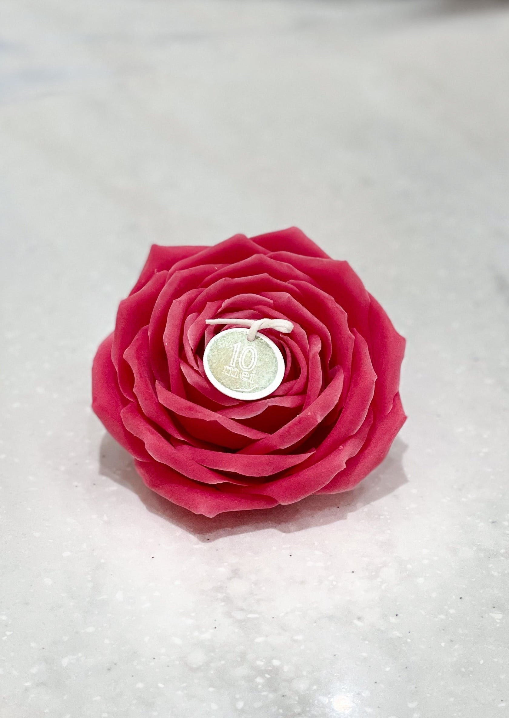 Handmade Rose Candle - Red