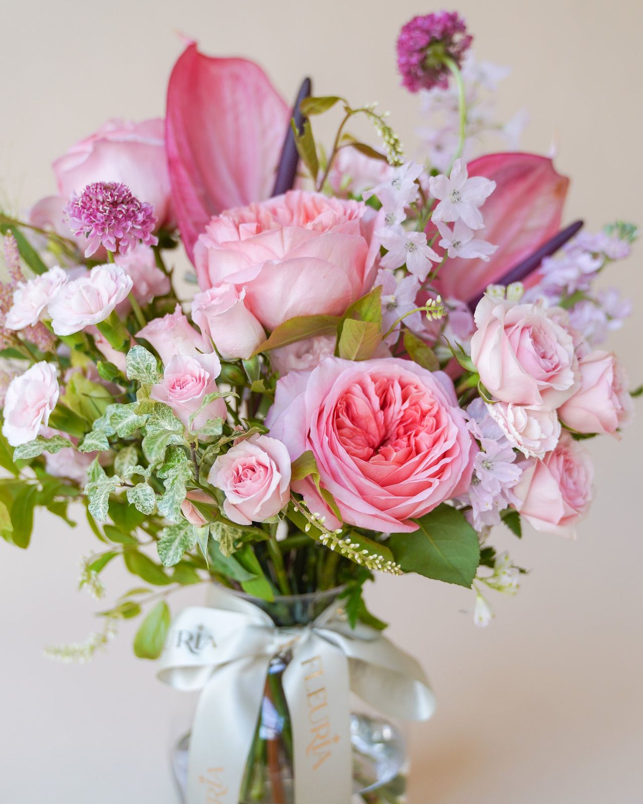 Blushing Beauty in Vase