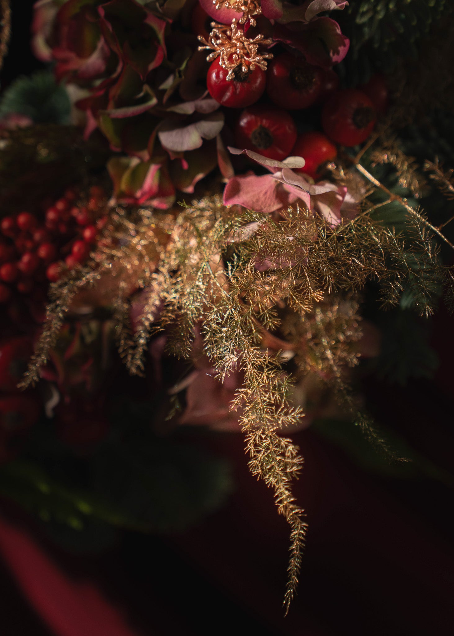 Claret Christmas Wreath