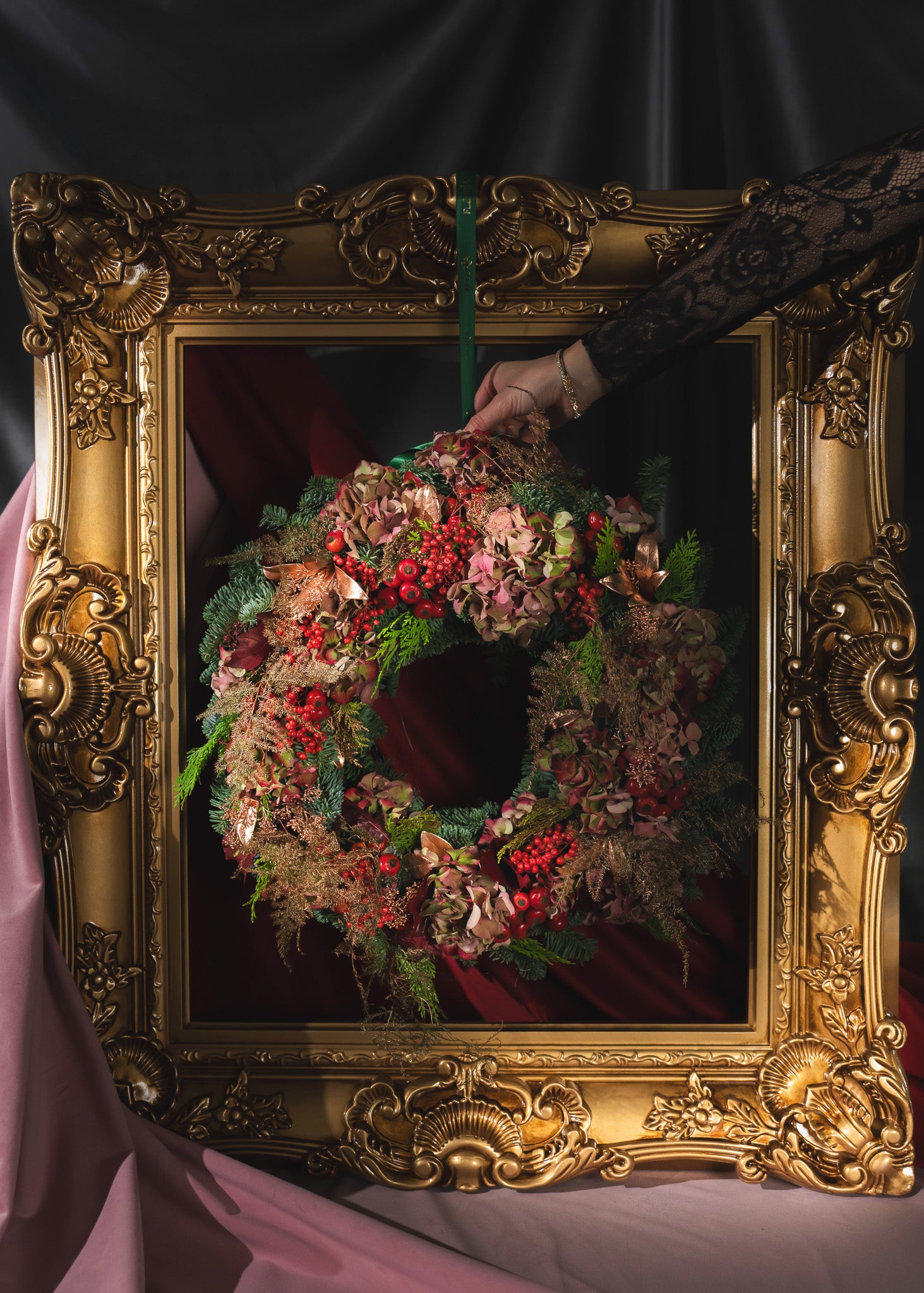 Claret Christmas Wreath
