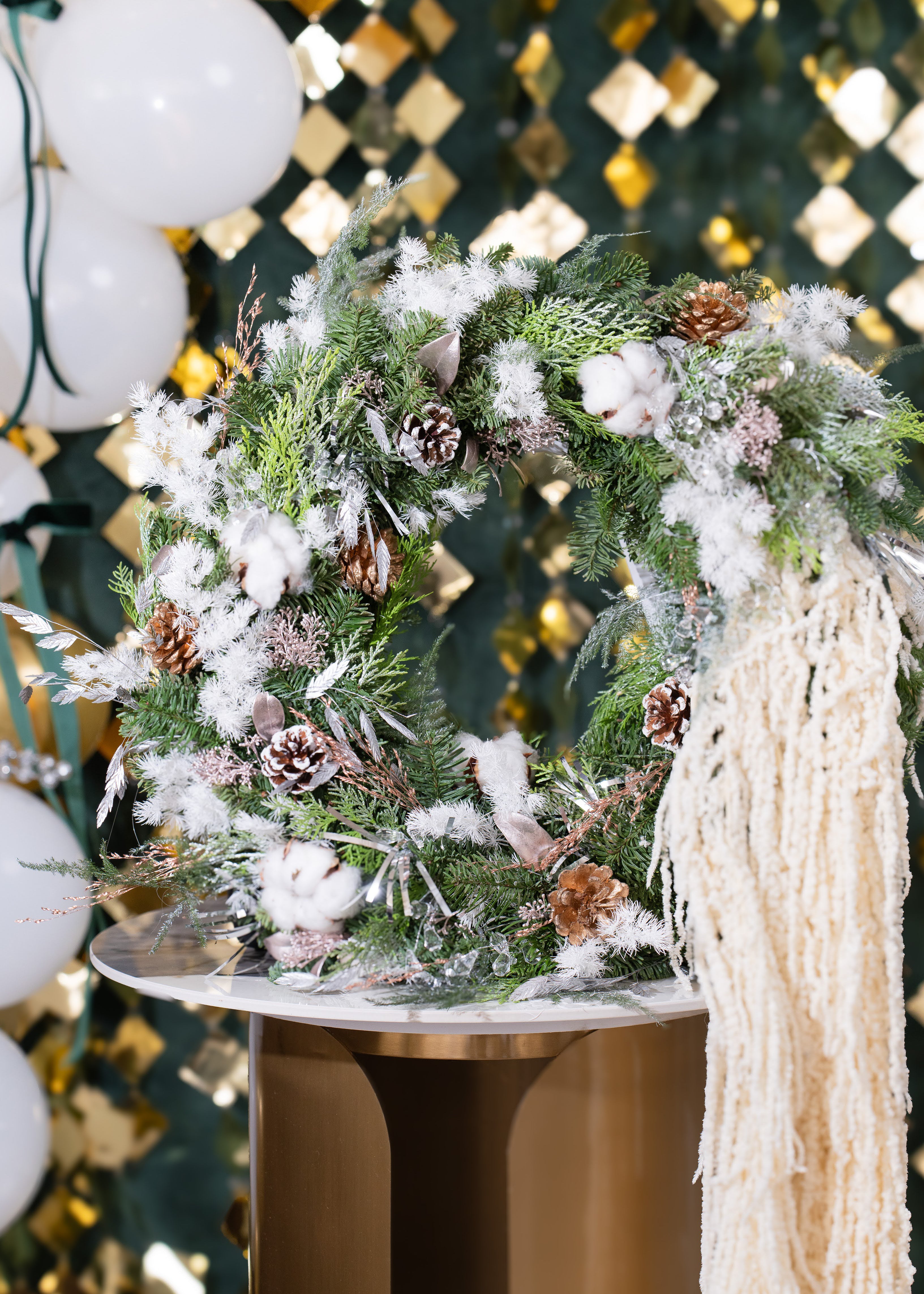 Gilded Garland Christmas Wreath