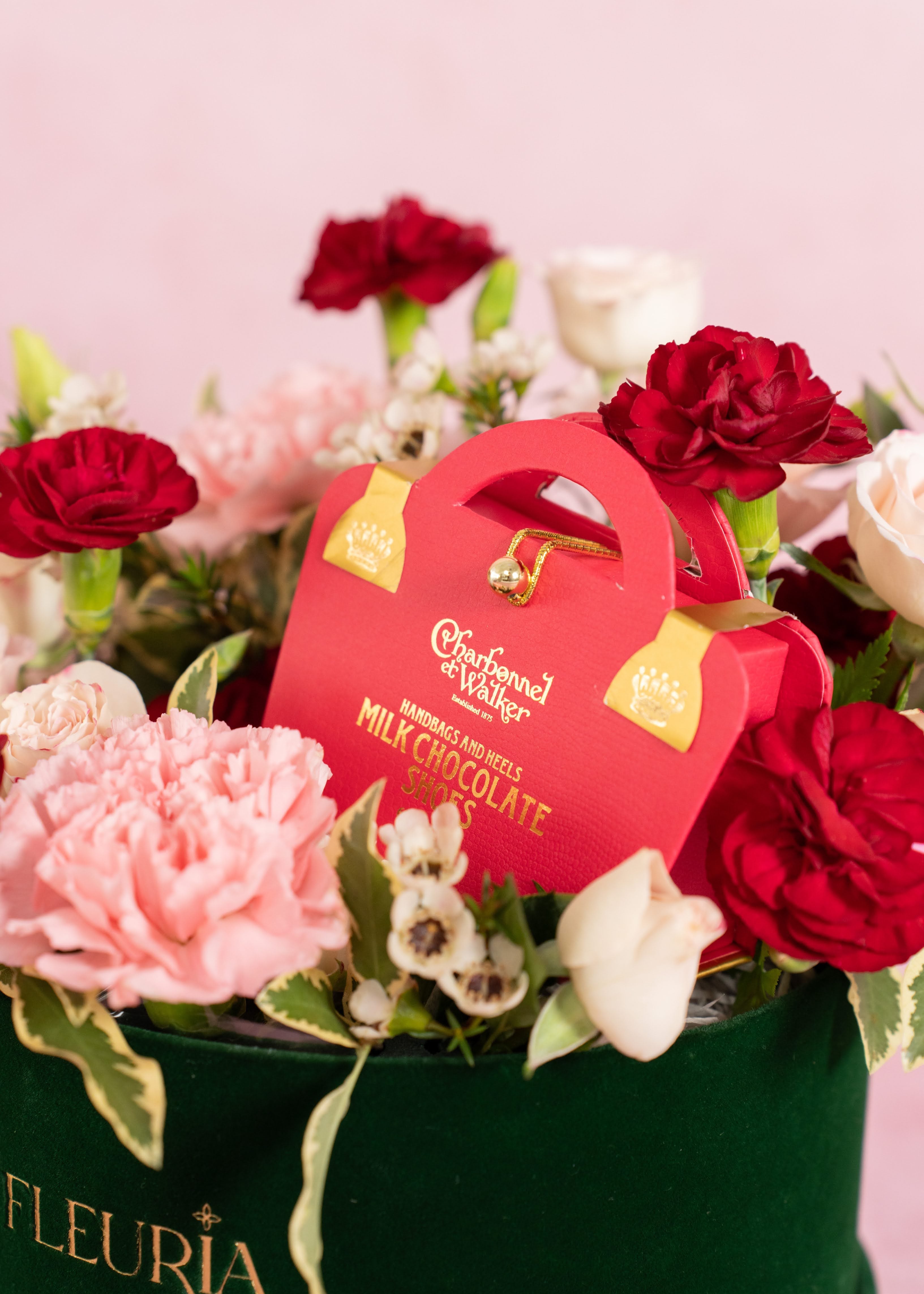 Stylish Surprise Flower Box with Charbonnel Chocolate | Mother's Day Flower Collection
