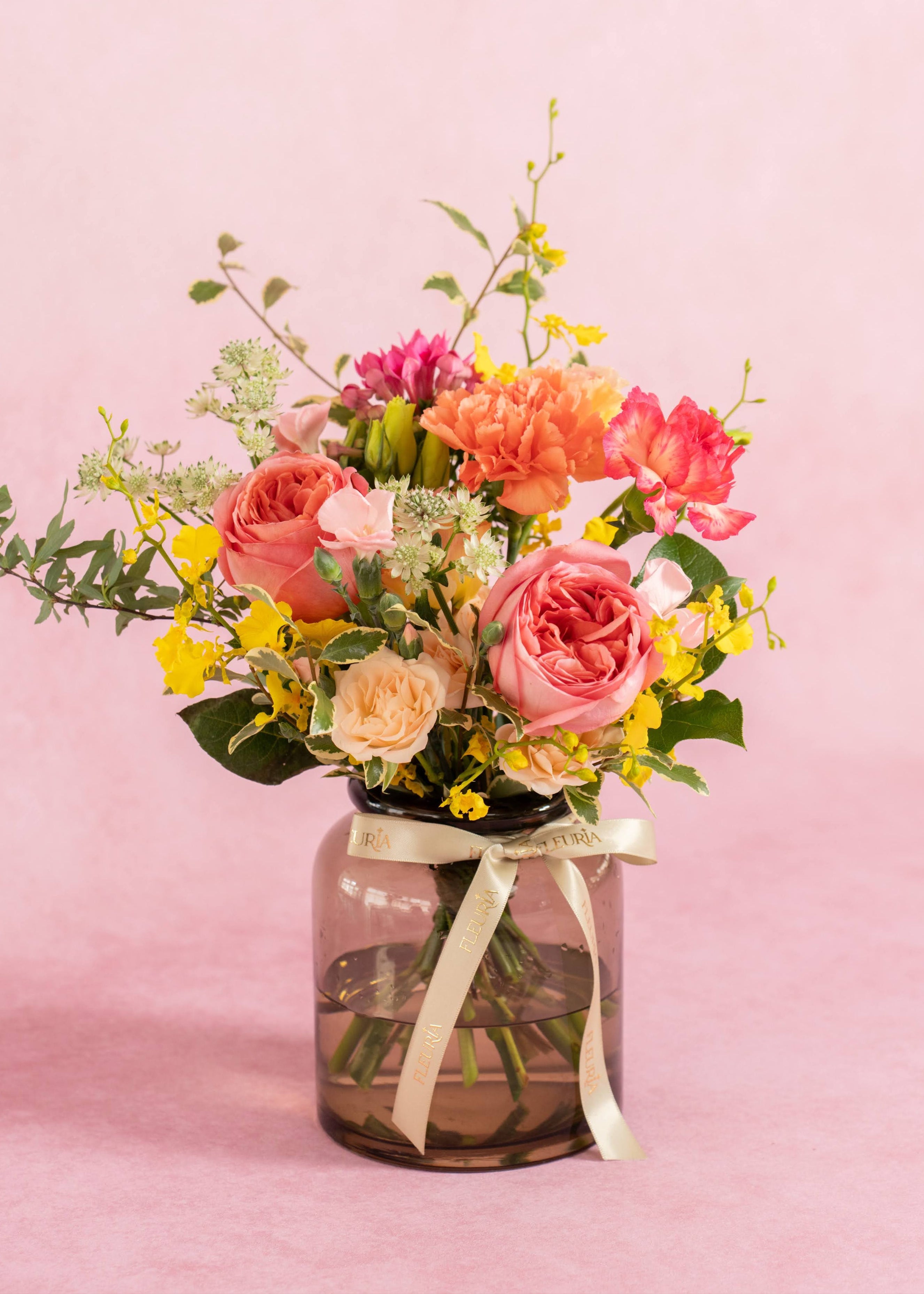 Mom's Radiant Heart Flower in Vase | Mother's Day Flower Collection
