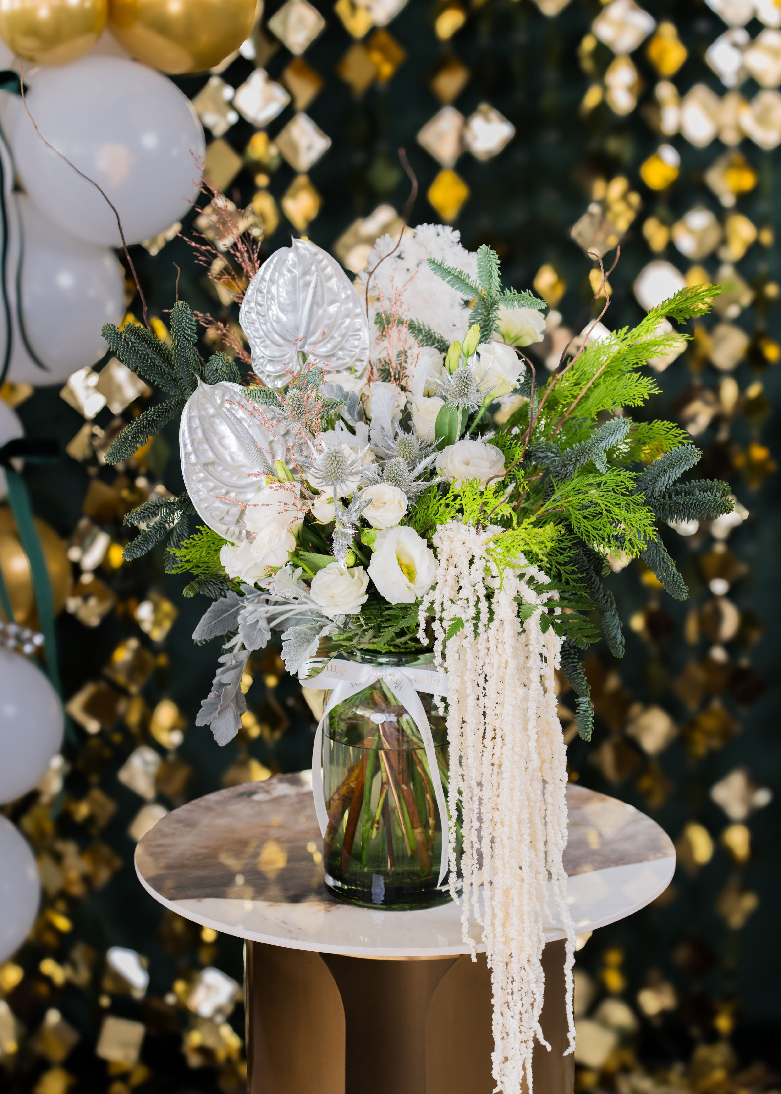 Silver Snowfall Flower in Vase