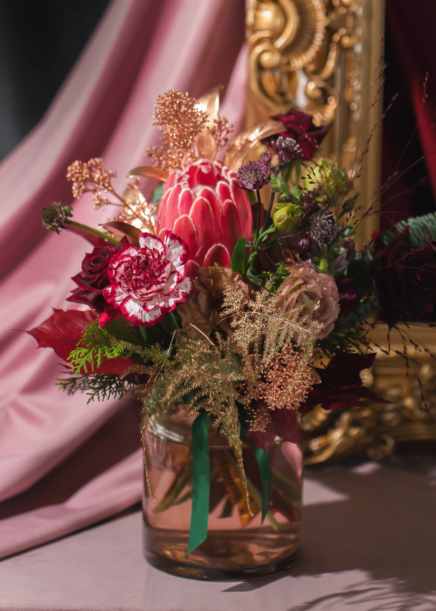 Merlot Christmas Bouquet in Vase