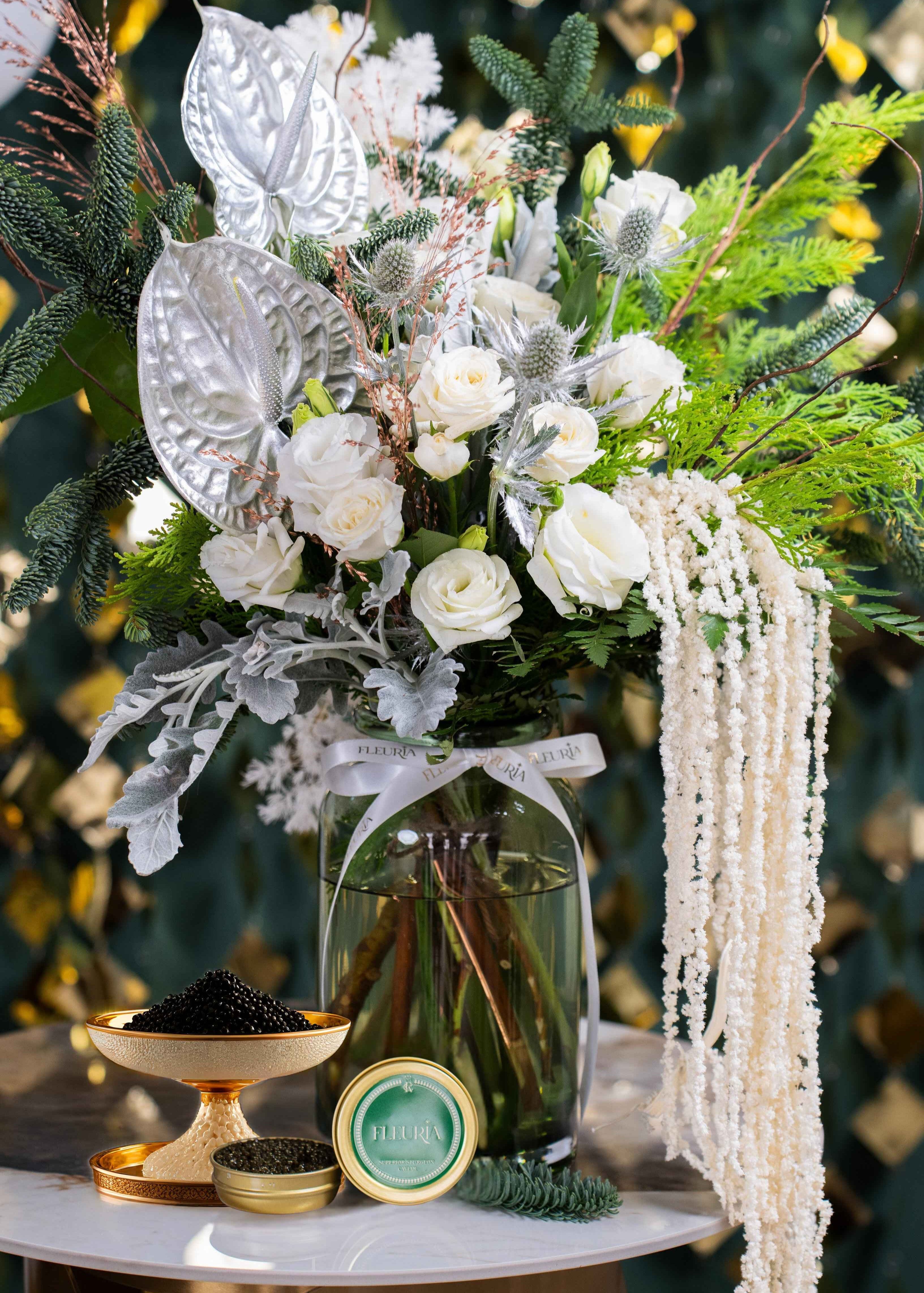 Silver Snowfall Flower in Vase