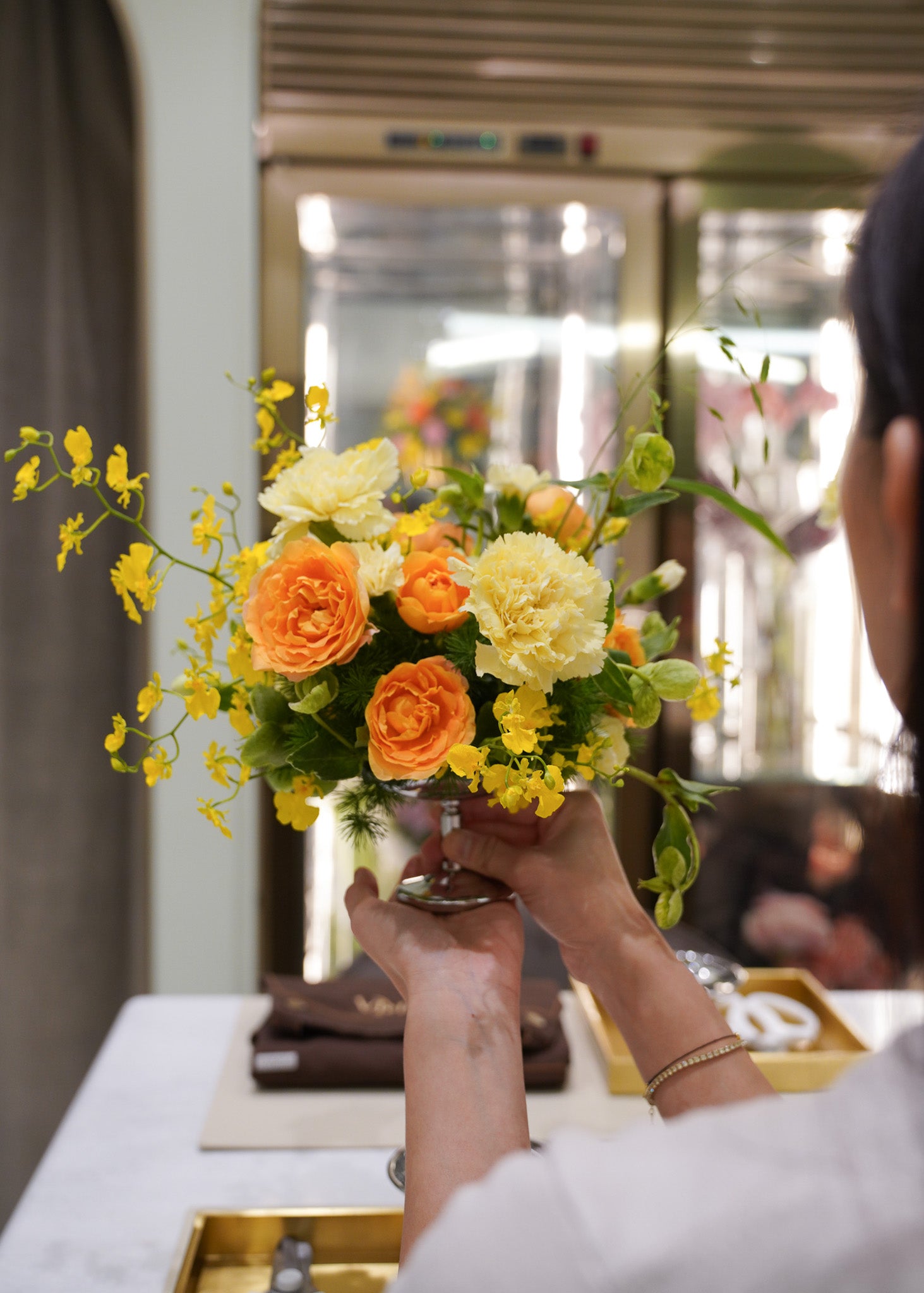 “Banana Sundae” Mini Centrepiece Arrangement